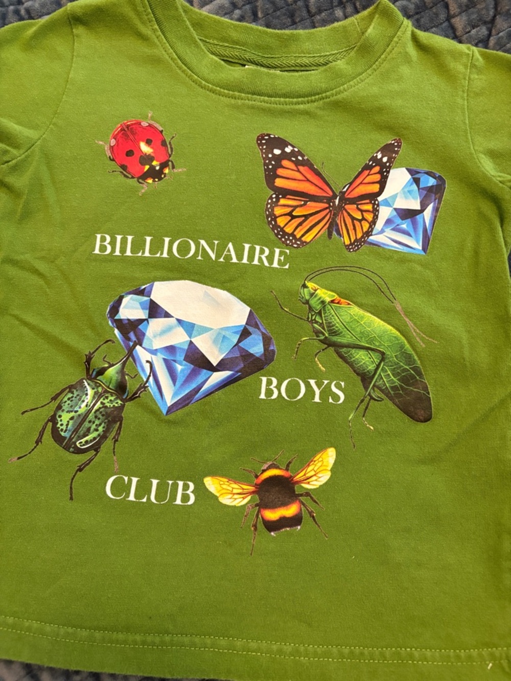 Billionaire Boys Club Lime Green Insect & Diamond Graphic Tee